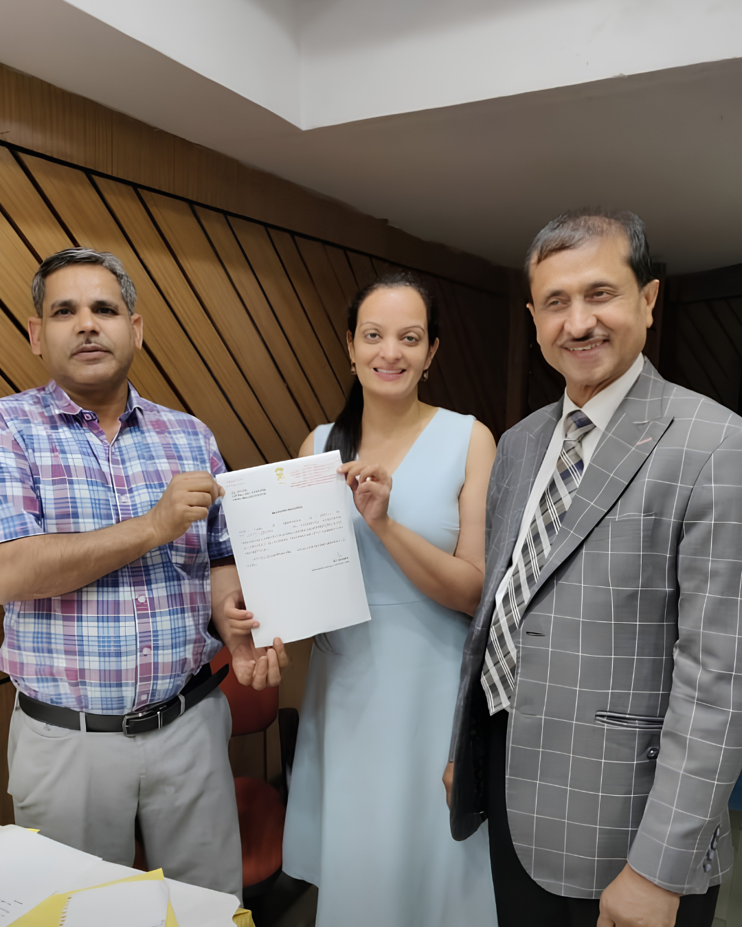Letter of acknowledgment from the Ministry of Social Justice and Empowerment